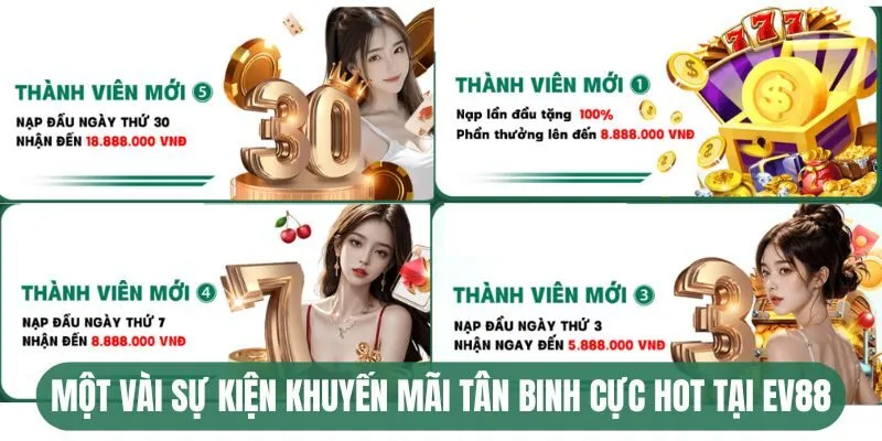 Đăng Ký EV88 - Hướng Dẫn Đơn Giản Chỉ Với 3 Bước 3 Một vài sự kiện khuyến mãi tân binh cực hot tại EV88
